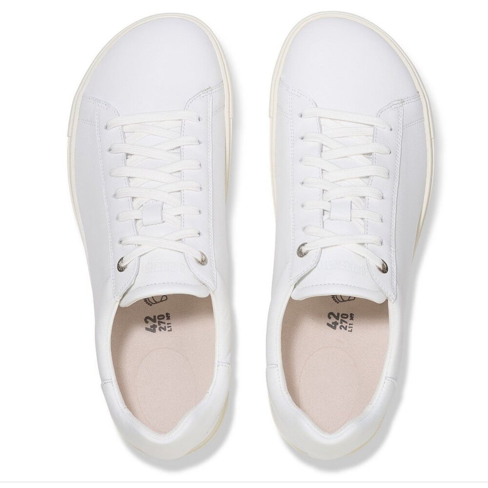 Mens White Leather Birkenstock Bend Low Sneaker Trainer 12 US 45 EUR  [1017723] - Picture 6 of 10